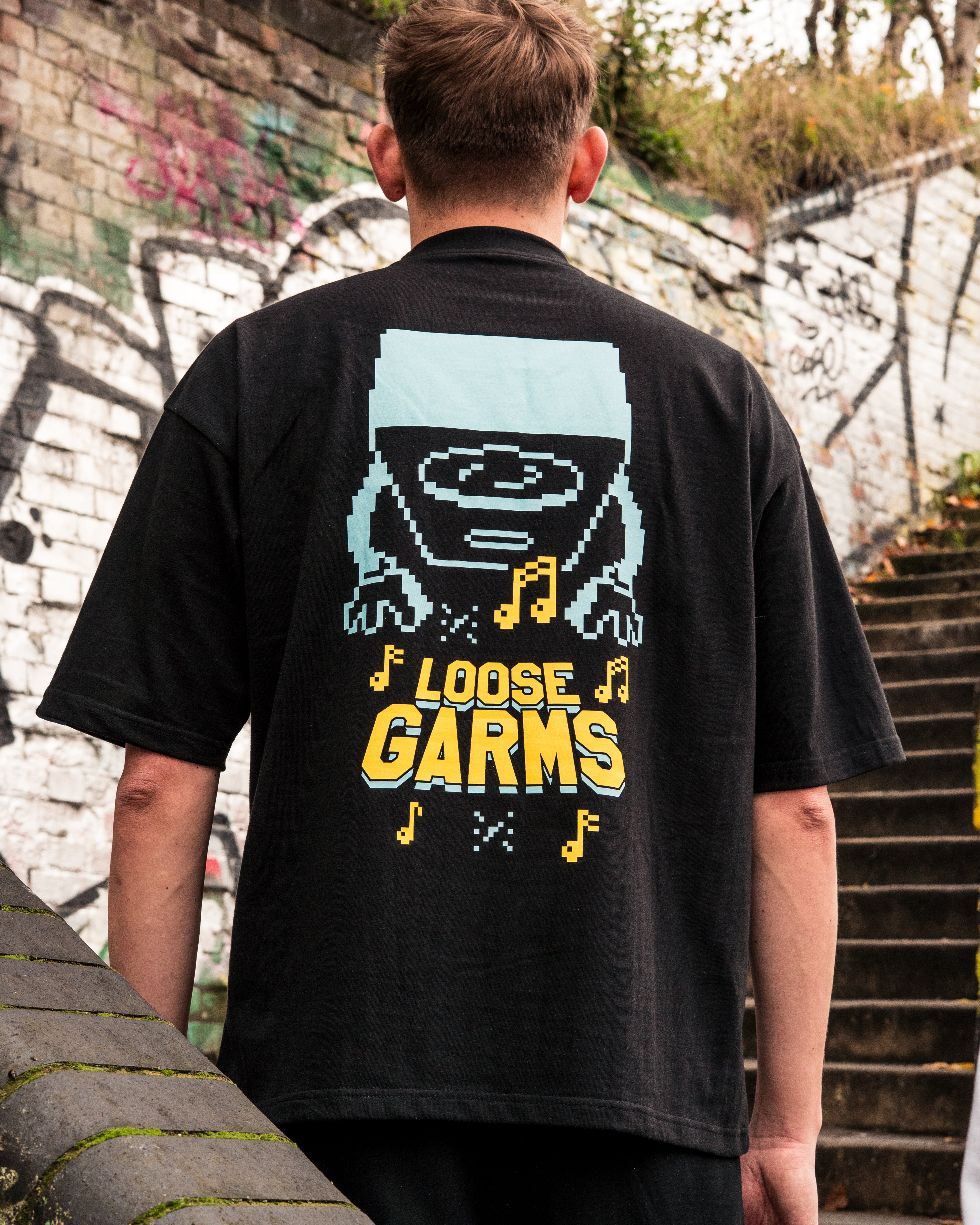 Bass Invaders Oversized Cotton T-Shirt - Loose Garms