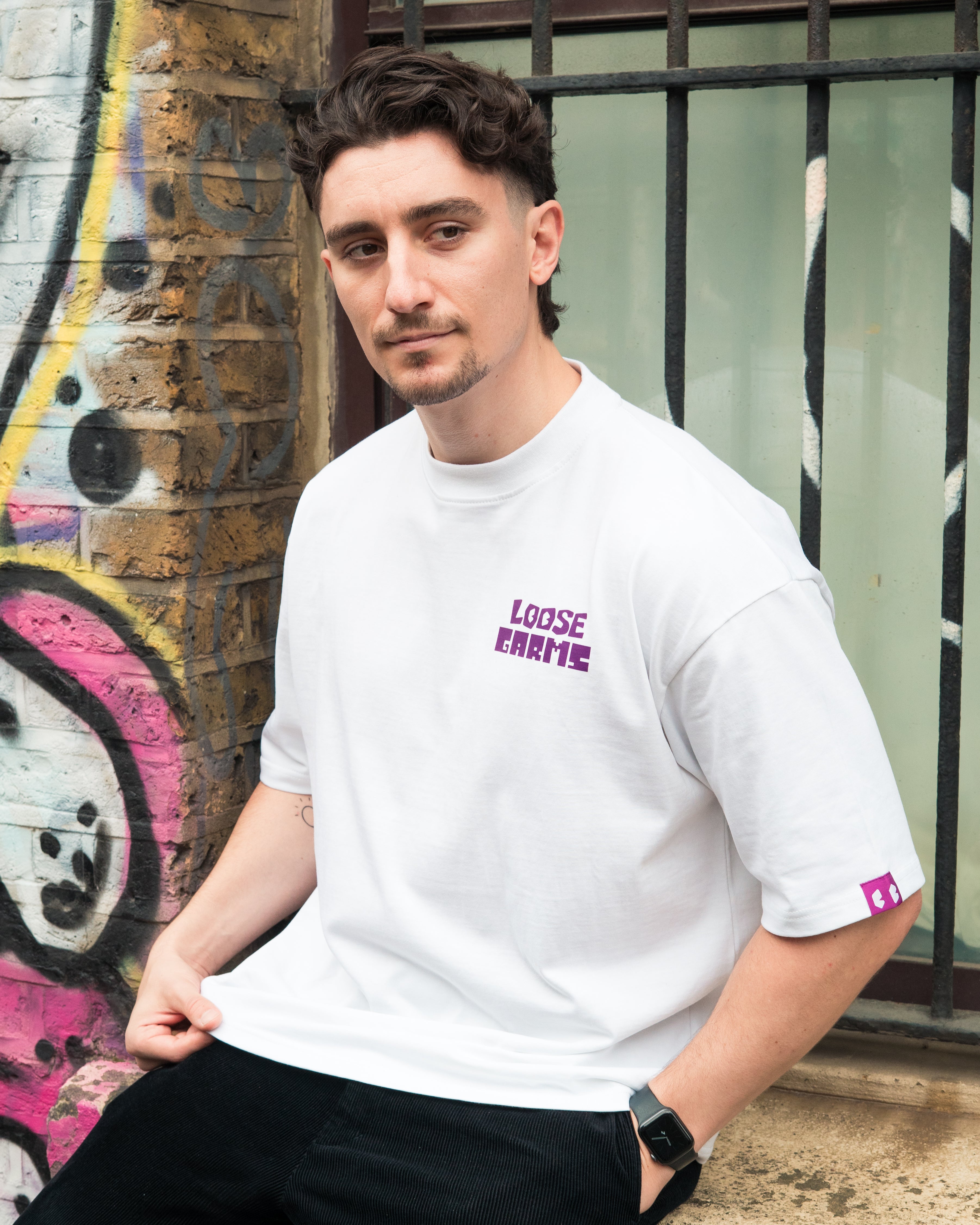 Acid House Oversized Cotton T-Shirt - Loose Garms